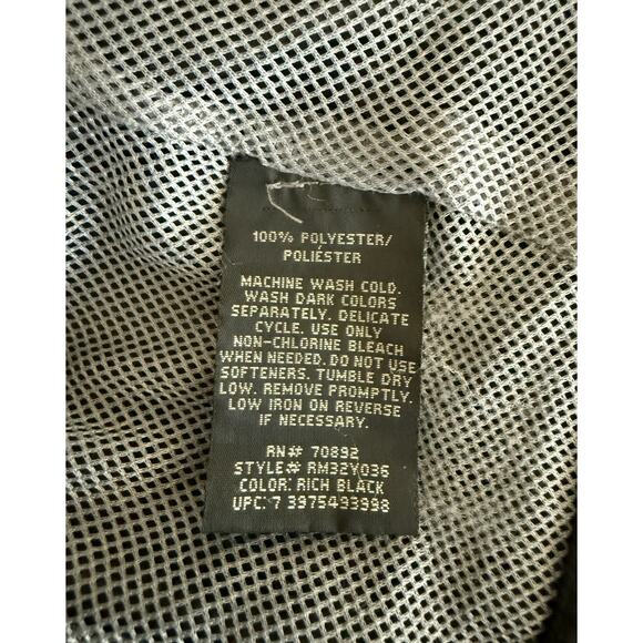 Vtg Starter Windbreaker Track Jacket Men’s Large Black Gray Lightweight Y2K - Picture 7 of 11